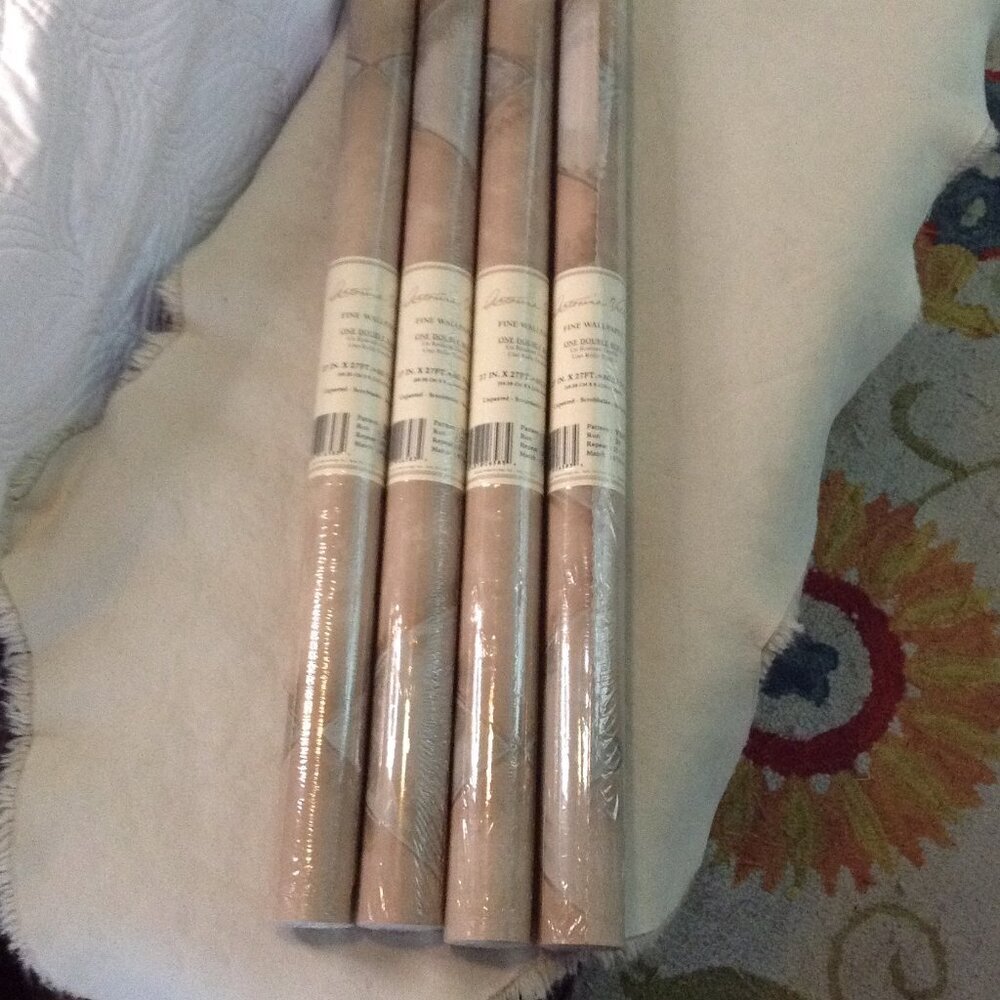 NOS 4 Rolls Antonina Vella Abstract Gold/Silver Wallpaper Contemporary Classic